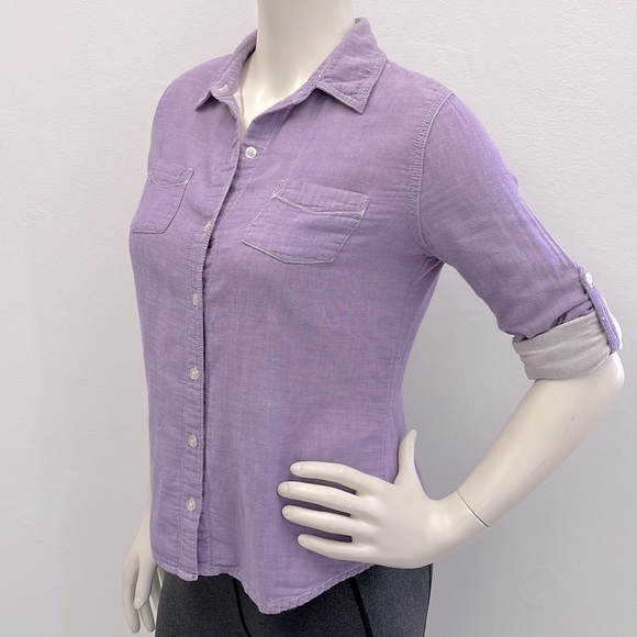 Lilac Button Down Long Sleeve - Picture 2 of 12